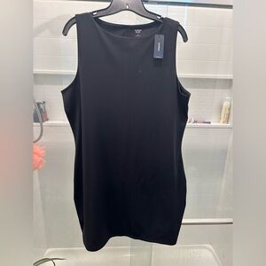 Express Body Contour Black Sleeveless Dress